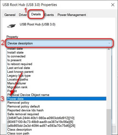 Comment vérifier la puissance de sortie des ports USB sous Windows 10
